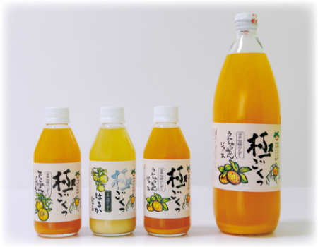 極（ごくっ）かんきつジュース うんしゅうみかん、はるか、でこぽんのジュース写真